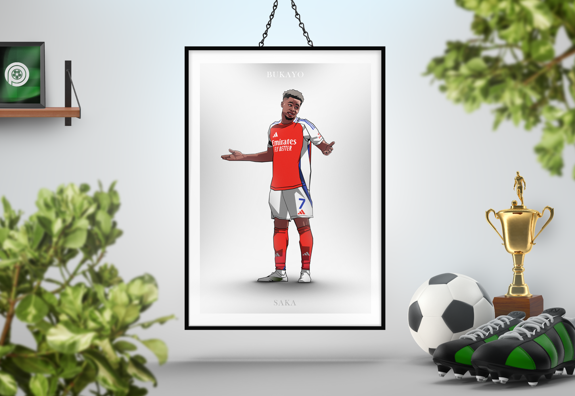 Bukayo Saka Clean Art Print