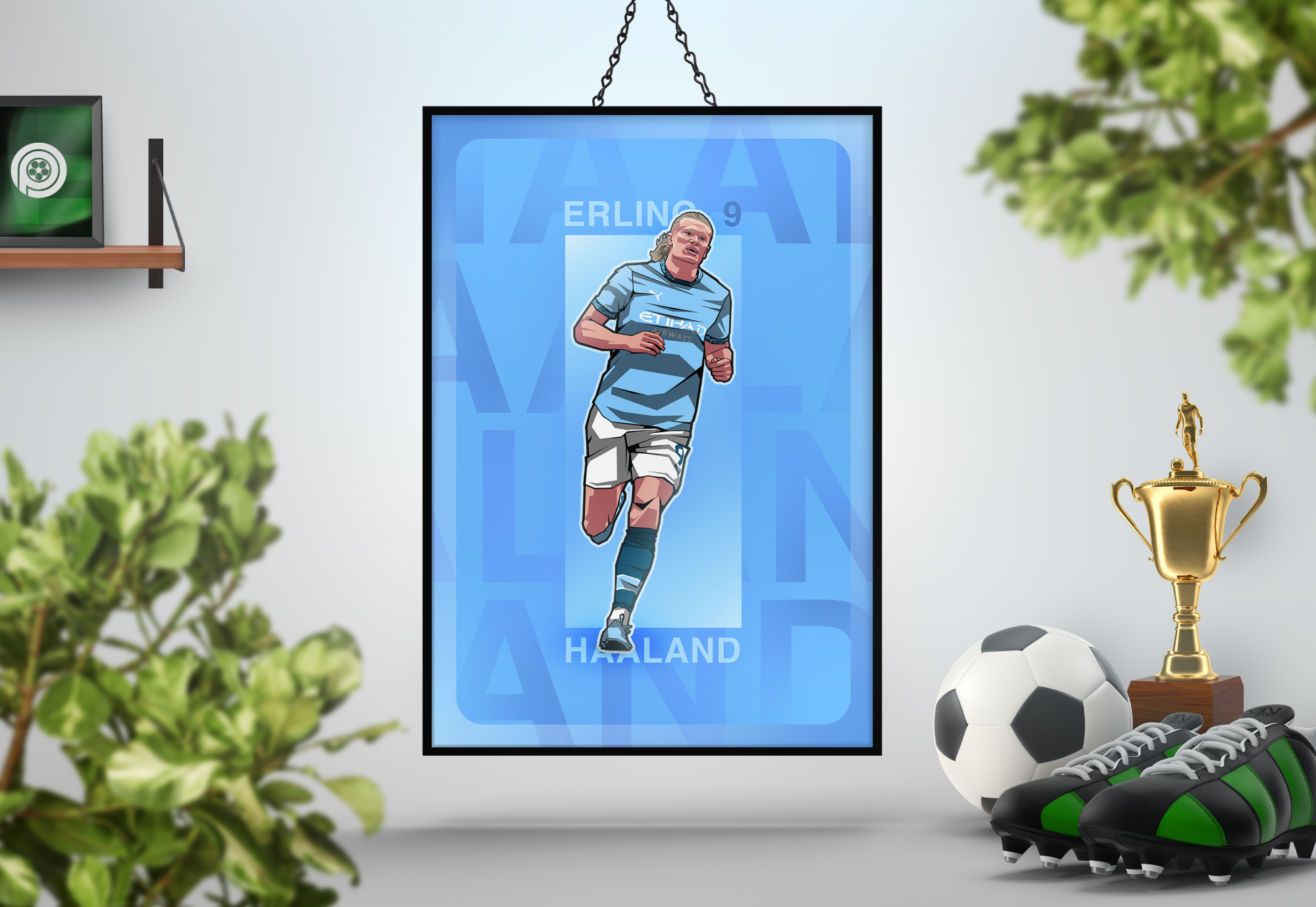 Erling Haaland Repeat Art Print