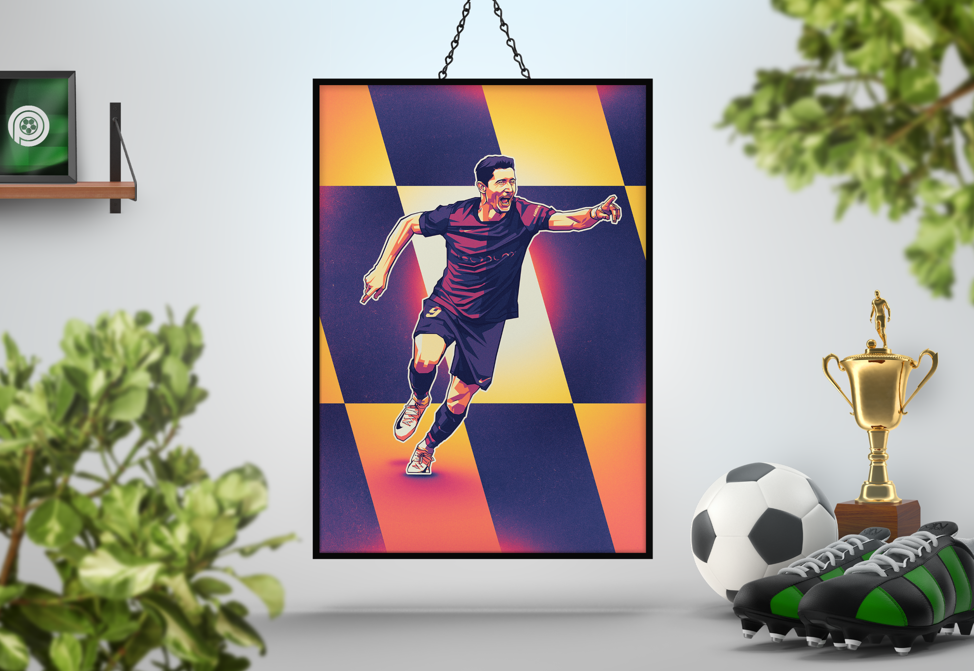 Robert Lewandowski Sections Art Print
