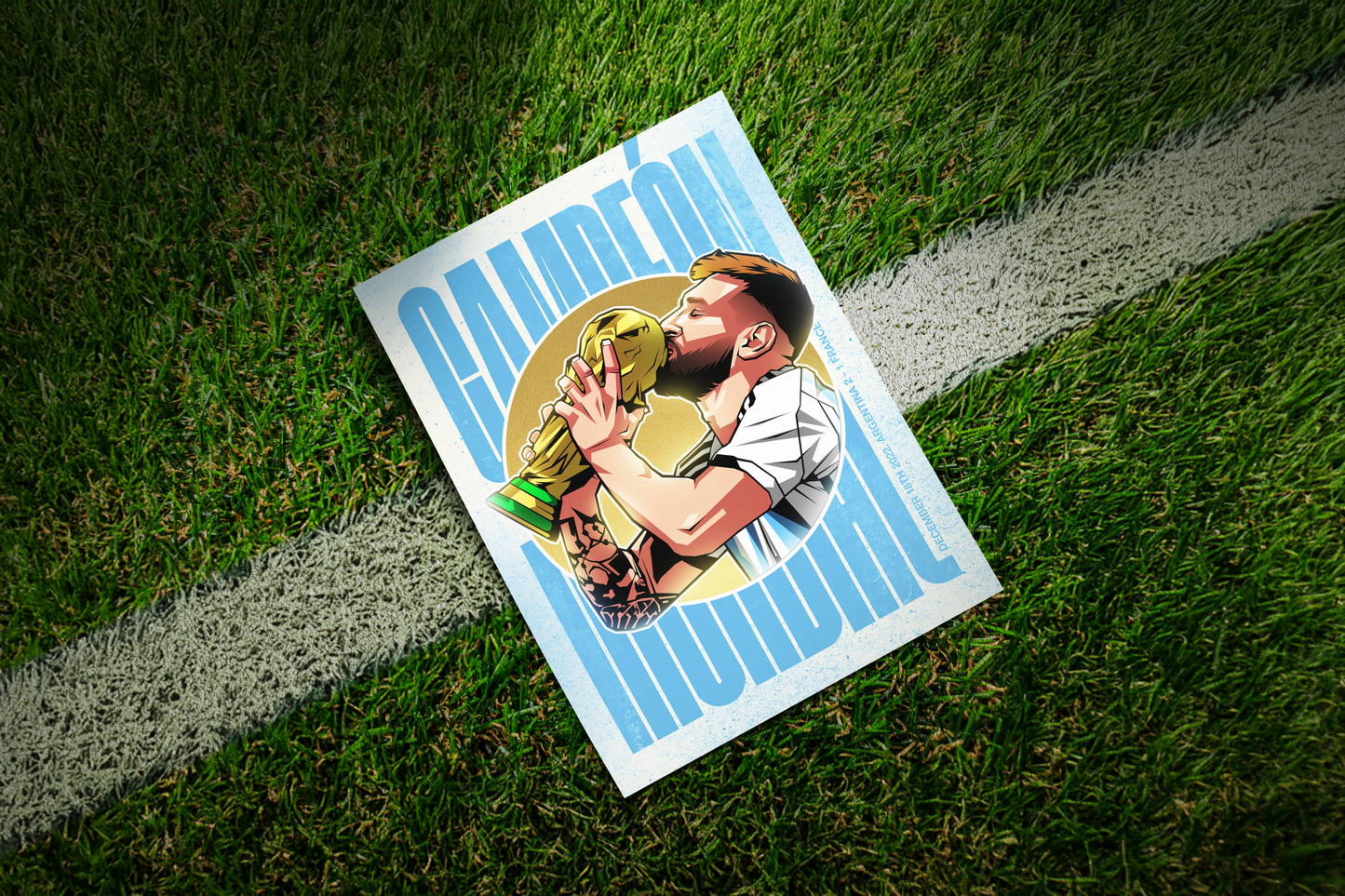 Lionel Messi Golden Art Print