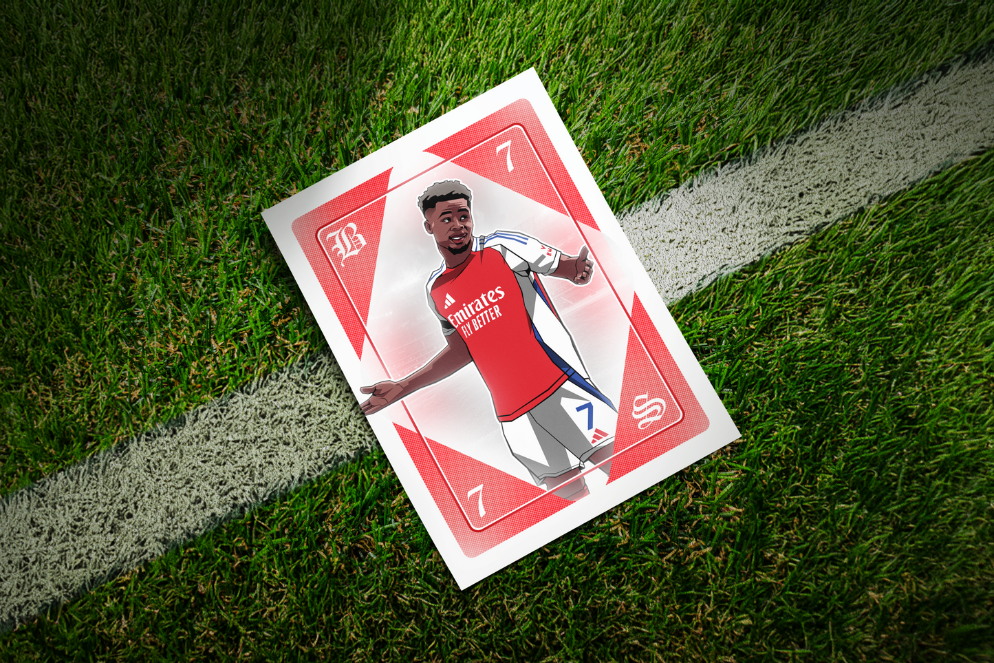 Bukayo Saka Playing Card Art Print