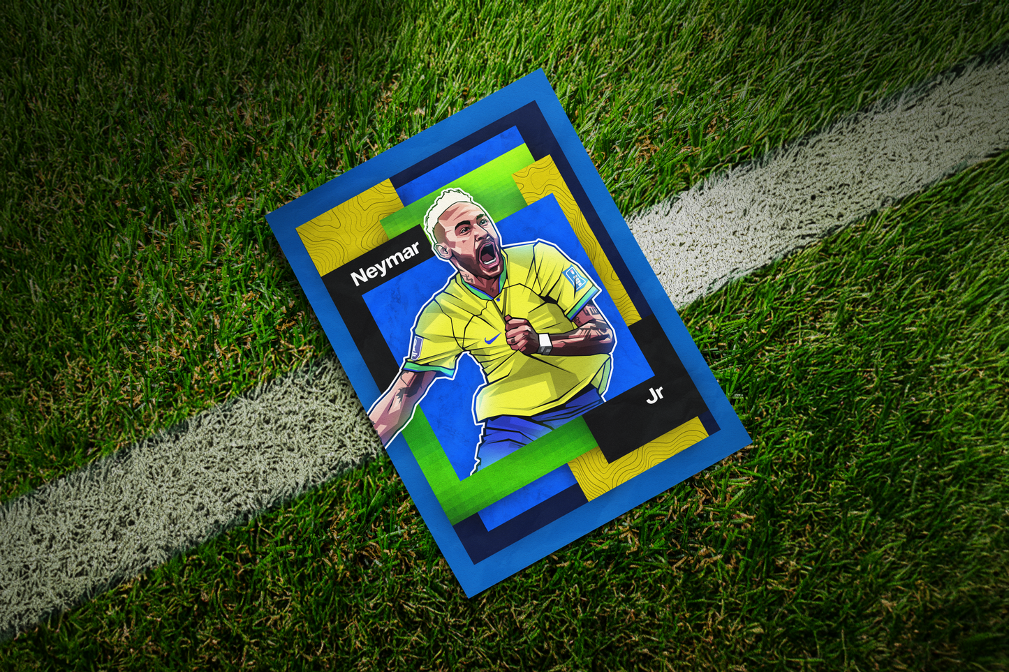 Neymar Jr Mosaic Art Print