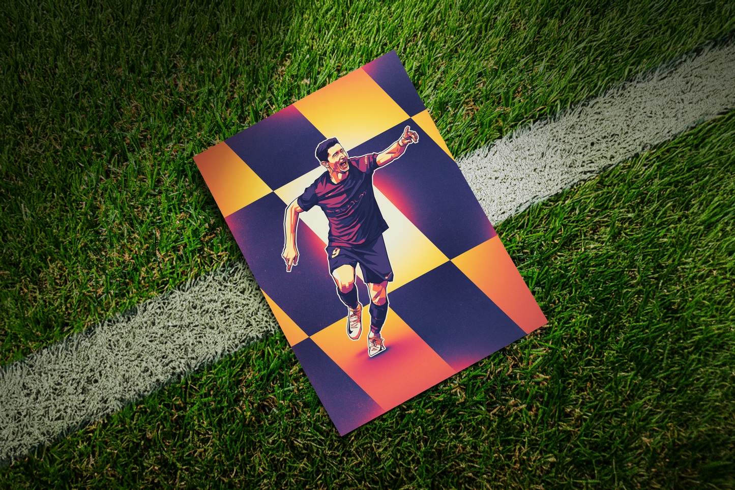 Robert Lewandowski Sections Art Print