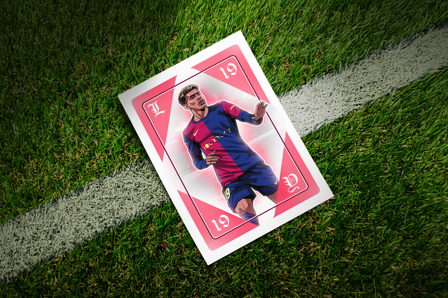 Lamine Yamal Playing Card Art Print