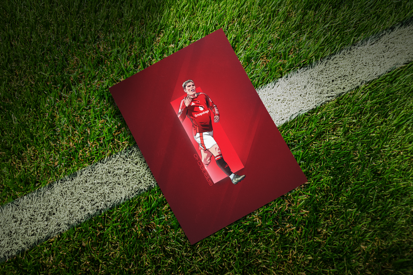 Alejandro Garnacho Light Leak Art Print