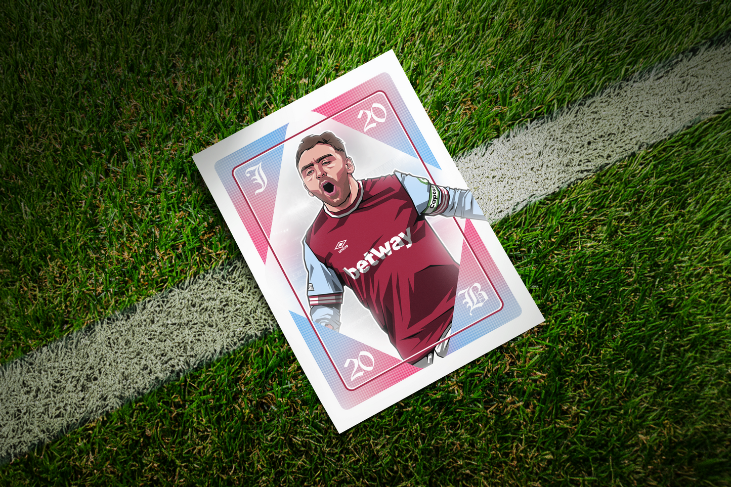 Jarrod Bowen Playing Card Art Print