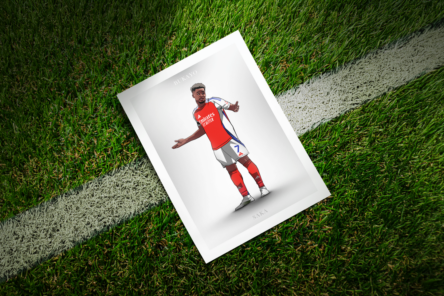 Bukayo Saka Clean Art Print