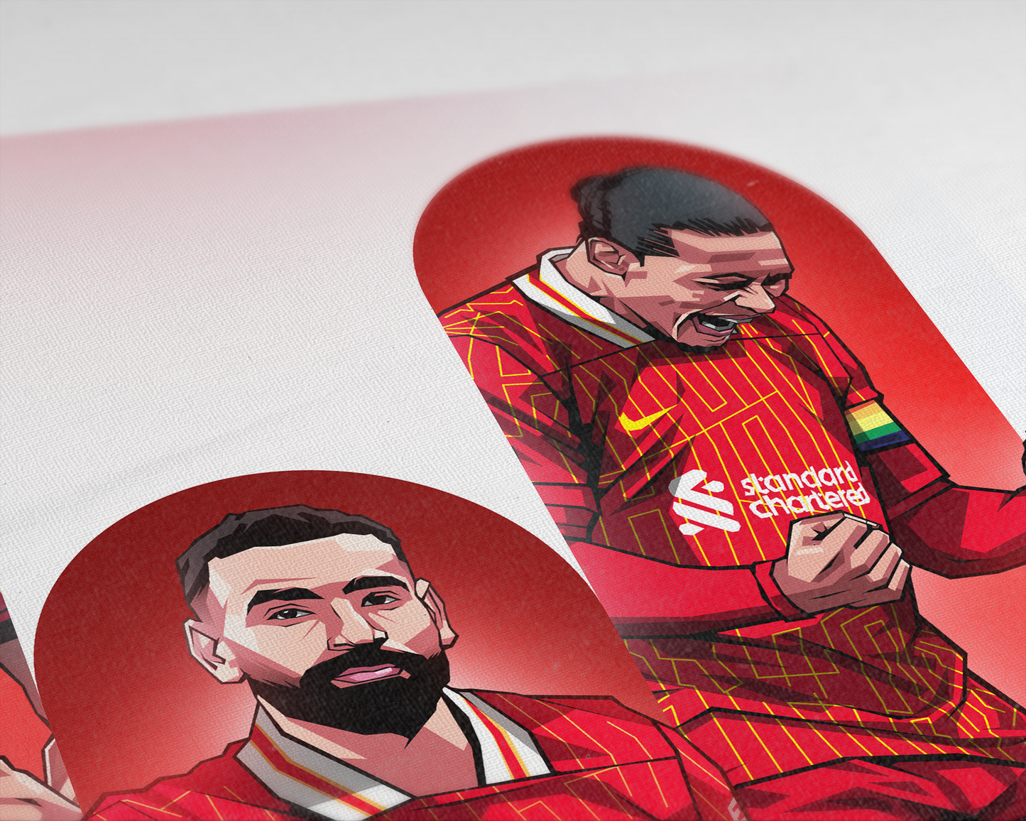 Luis Díaz, Mohamed Salah & Virgil Van Dijk Trio Tubes Art Print