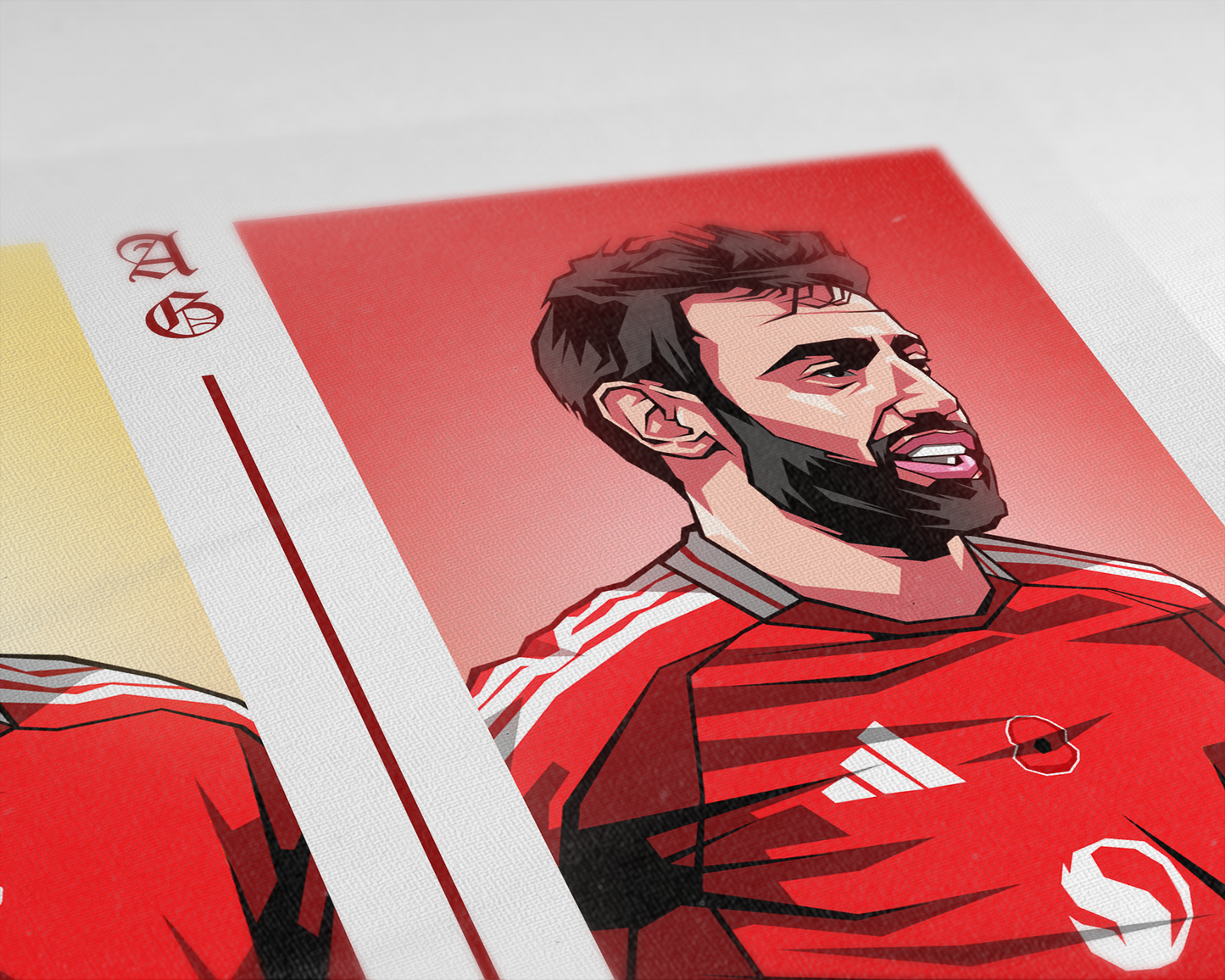 Alejandro Garnacho & Bruno Fernandes Duo Perpendicular Art Print