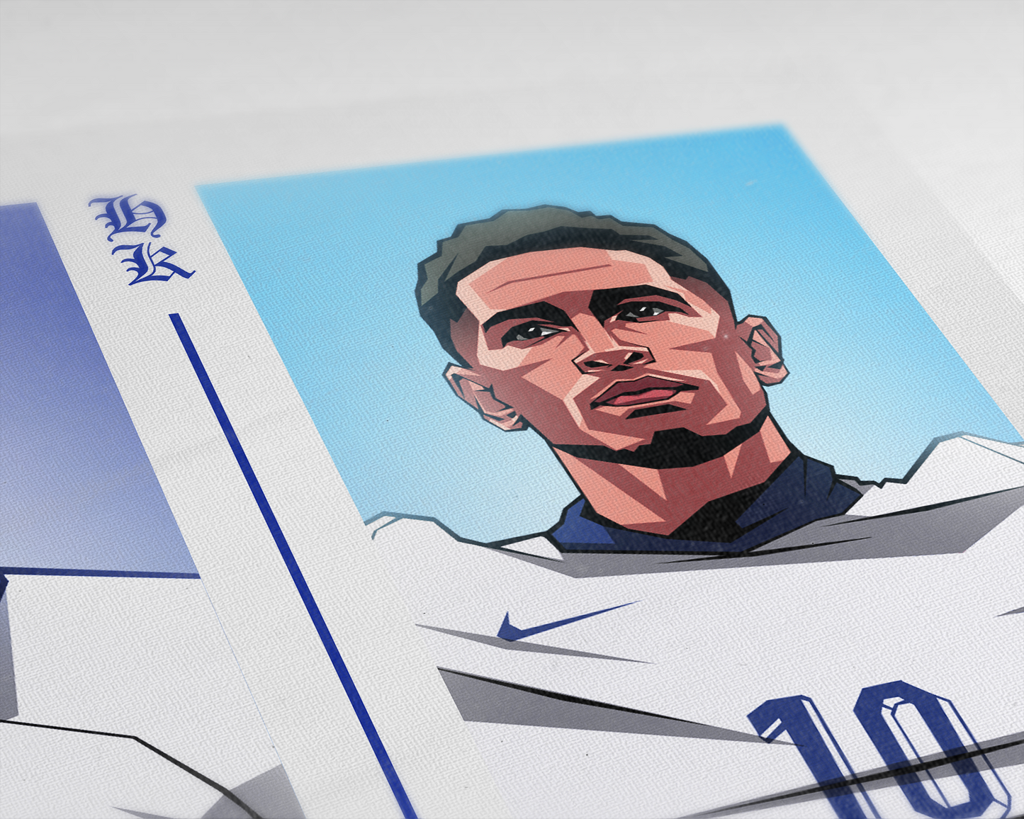 Harry Kane & Jude Bellingham Duo Perpendicular Art Print