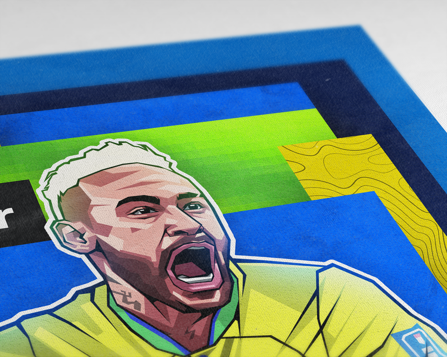 Neymar Jr Mosaic Art Print