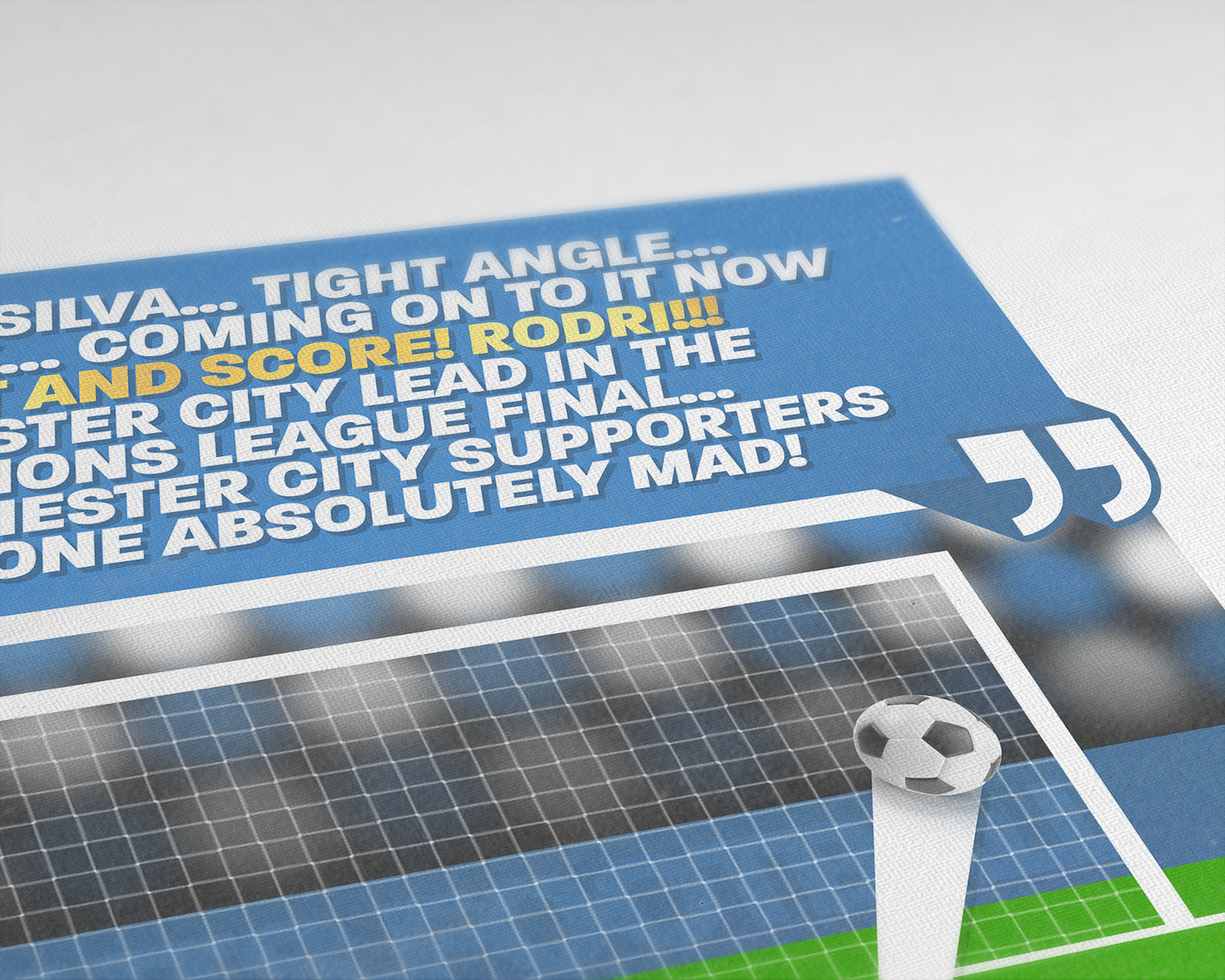 Rodri GOAL vs Inter Milan | Art Print | 2022/23 UEFA Champions League Final | Manchester City