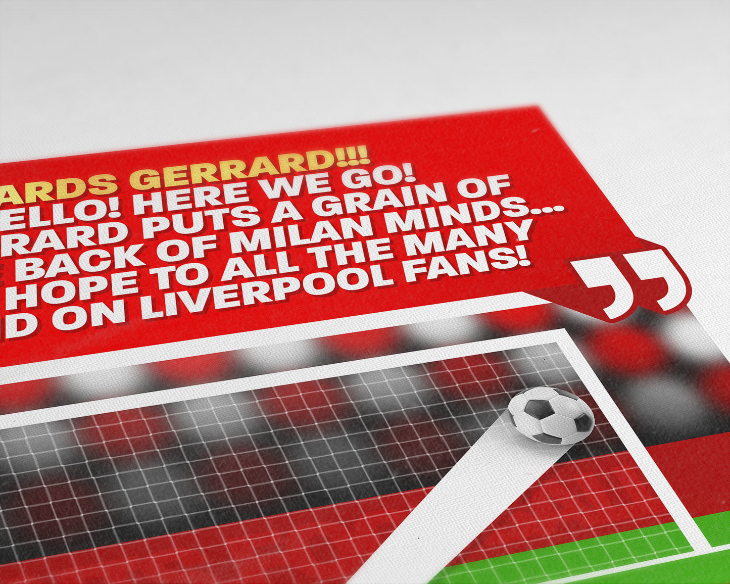 Steven Gerrard GOAL vs Milan | Art Print | 2004/05 UEFA Champions League Final | Liverpool