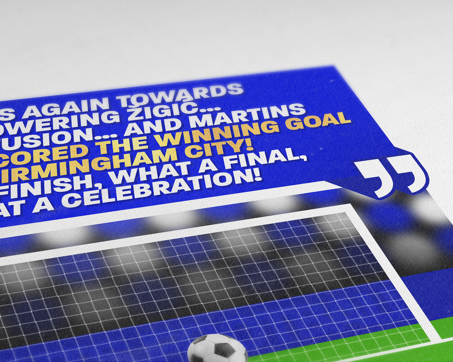 Obafemi Martins GOAL vs Arsenal | Art Print | 2010/11 League Cup Final | Birmingham City