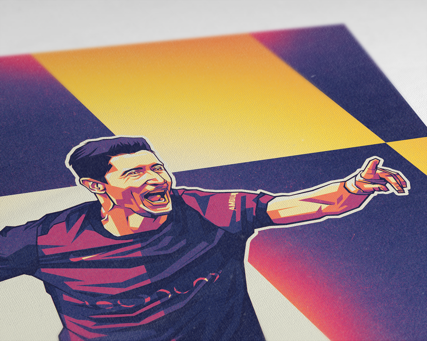 Robert Lewandowski Sections Art Print
