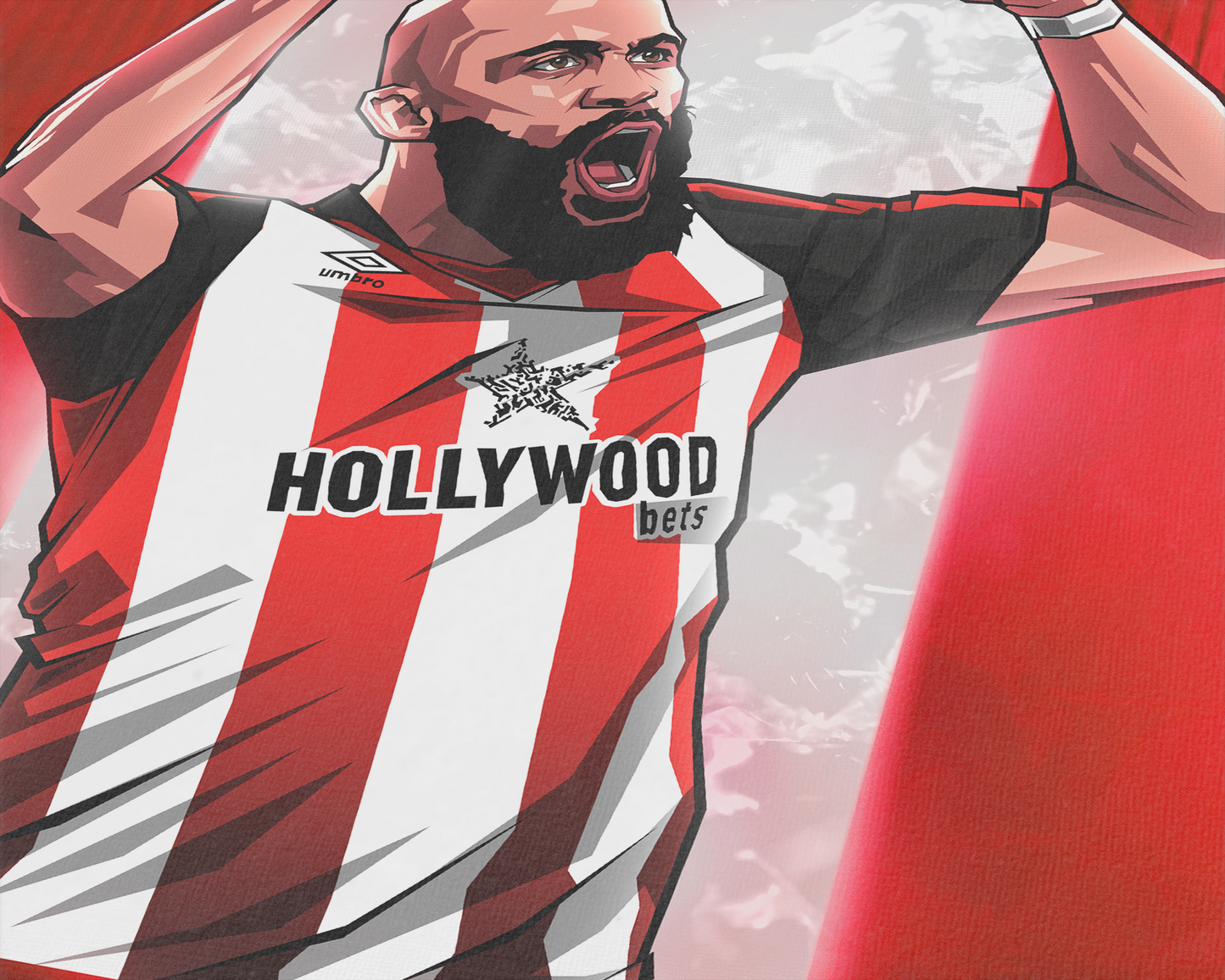 Bryan Mbeumo Glass Art Print