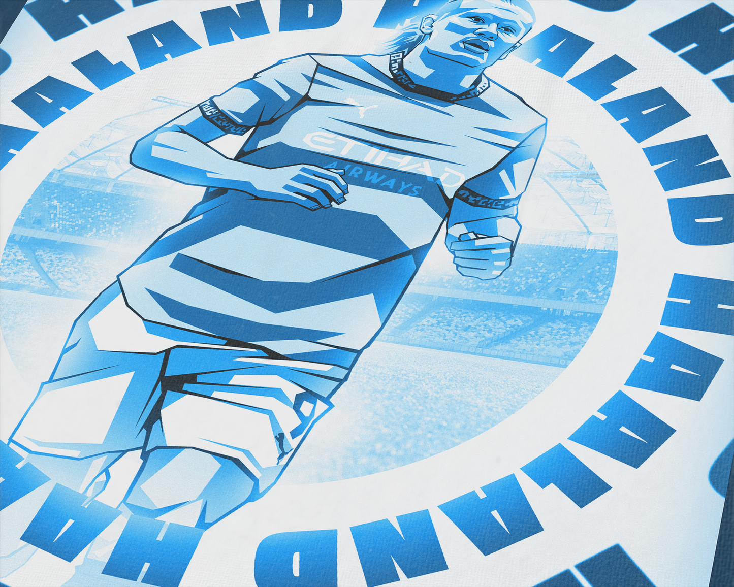 Erling Haaland Radial Art Print