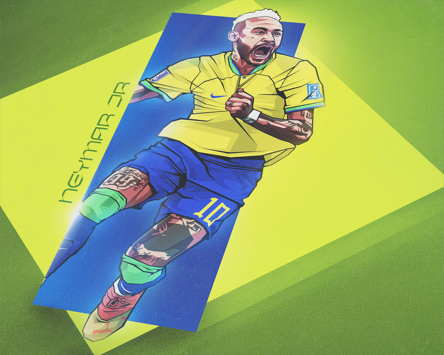 Neymar Jr Light Leak Art Print