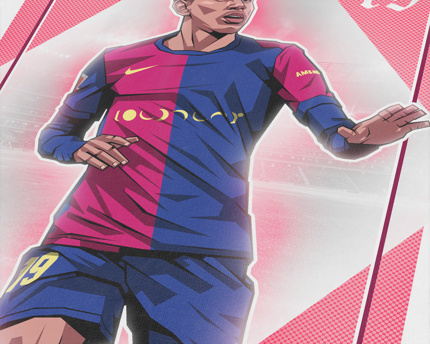 Lamine Yamal Playing Card Art Print