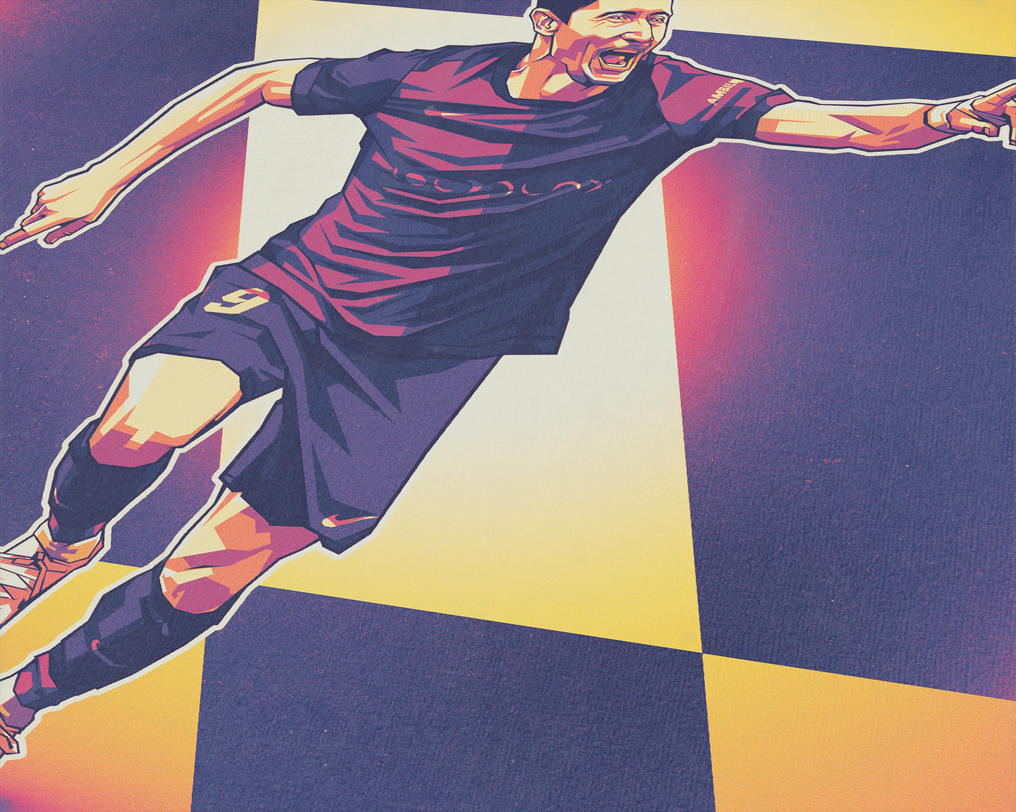 Robert Lewandowski Sections Art Print