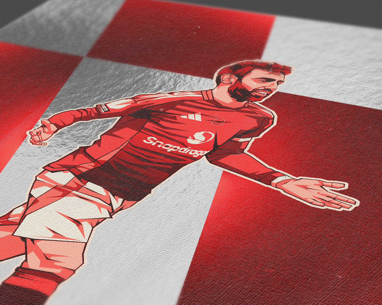 Bruno Fernandes Special Edition Silver Foil Sections Art Print