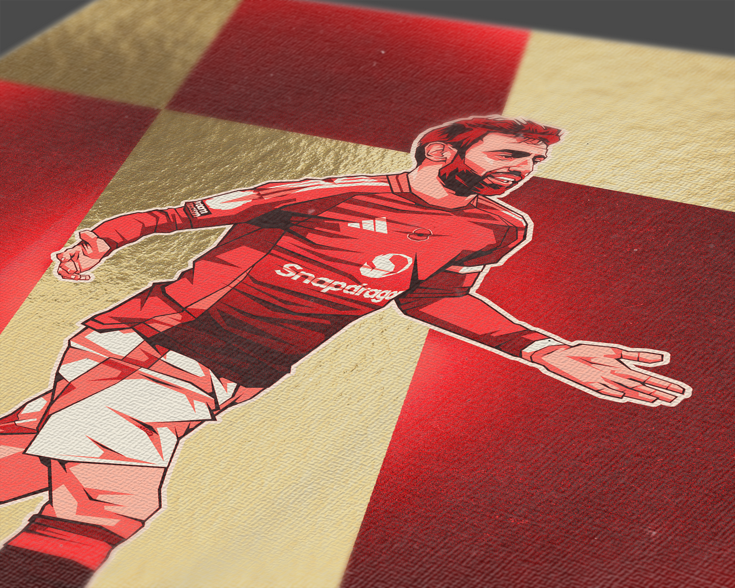 Bruno Fernandes Limited Edition Gold Foil Sections Art Print