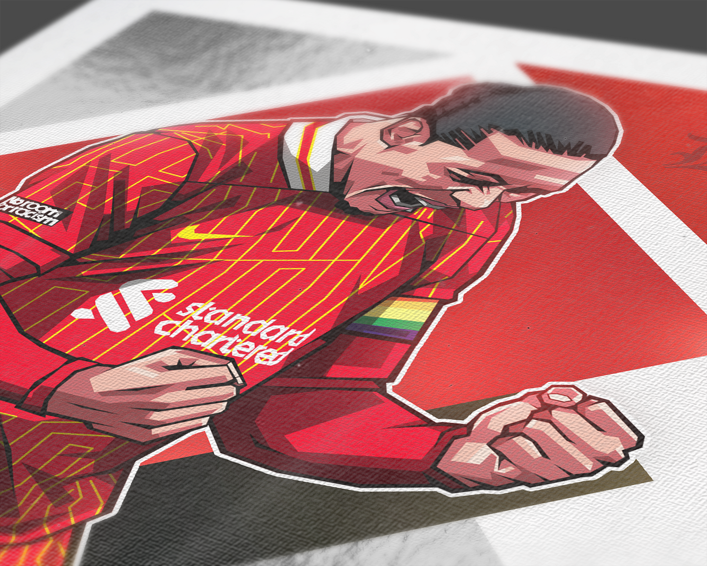 Virgil Van Dijk Special Edition Silver Foil Diamonds Art Print