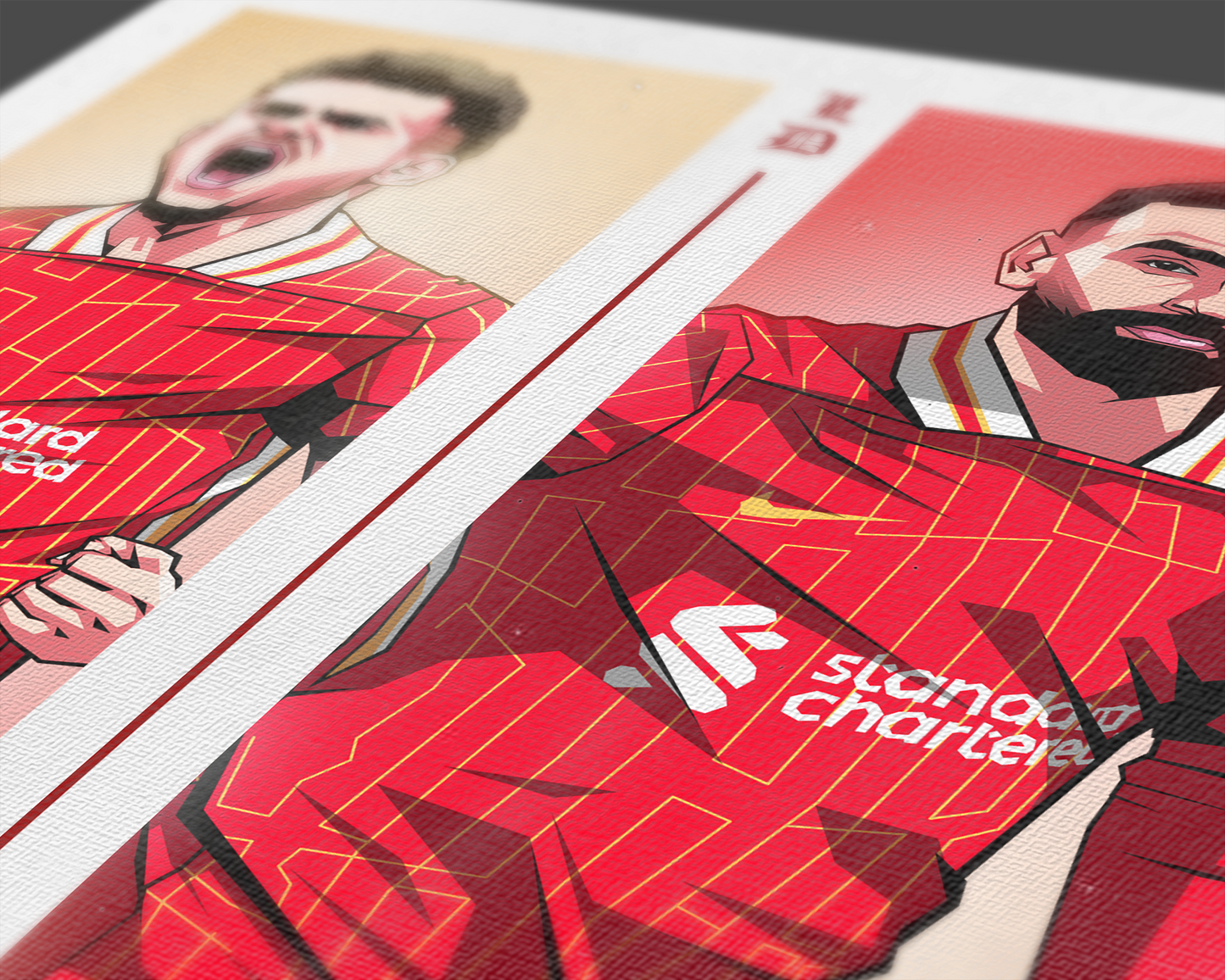Luis Díaz & Mohamed Salah Duo Perpendicular Art Print