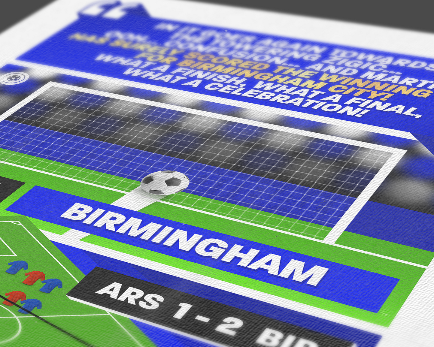 Obafemi Martins GOAL vs Arsenal | Art Print | 2010/11 League Cup Final | Birmingham City