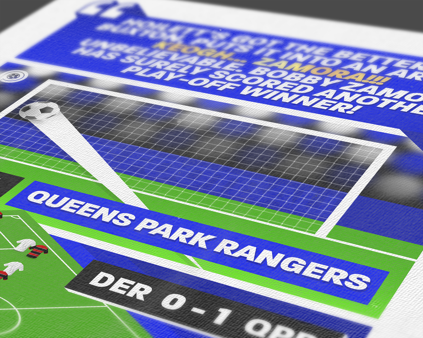 Bobby Zamora GOAL vs Derby | Art Print | 2013/14 Championship Play-Off Final | QPR
