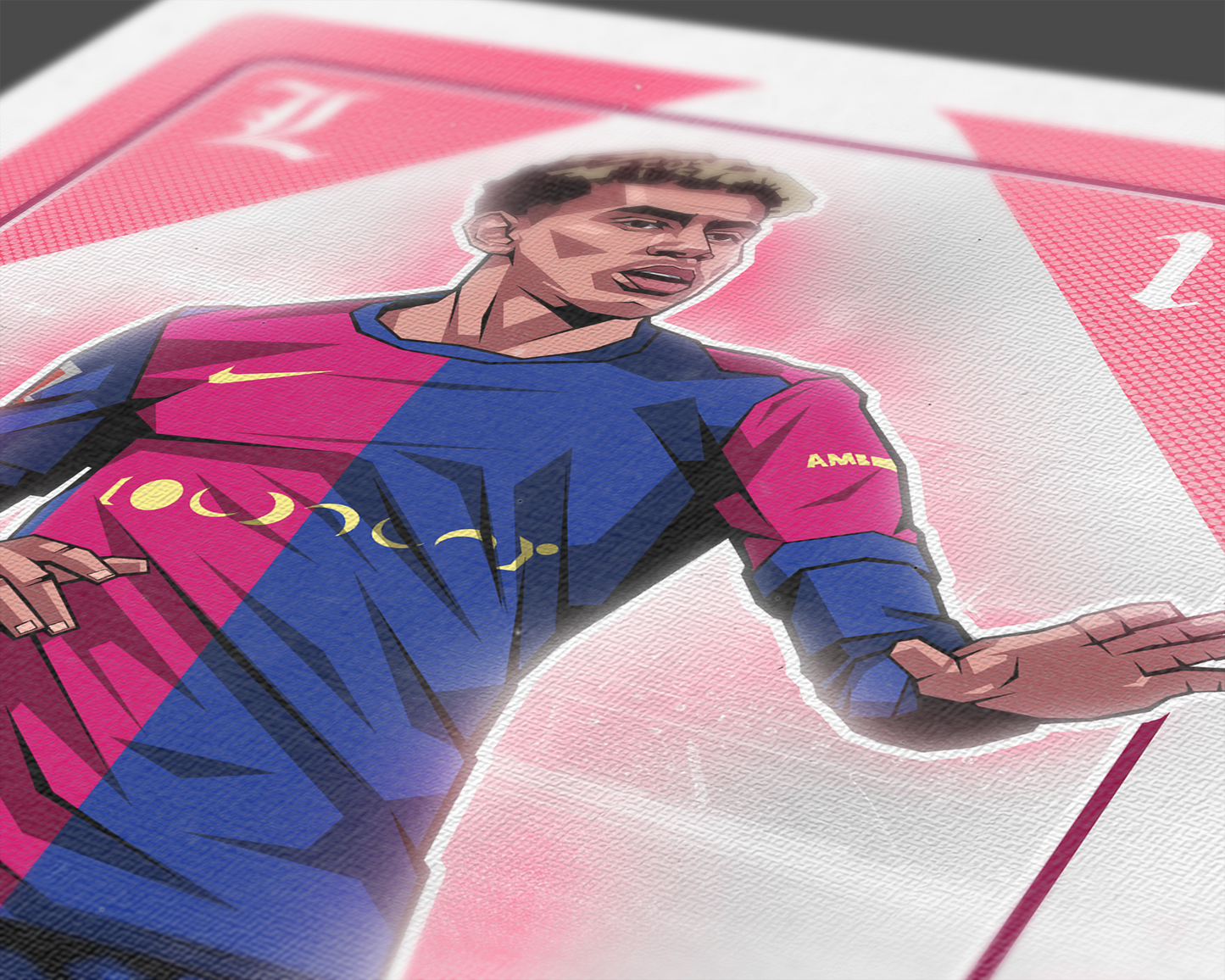 Lamine Yamal Playing Card Art Print