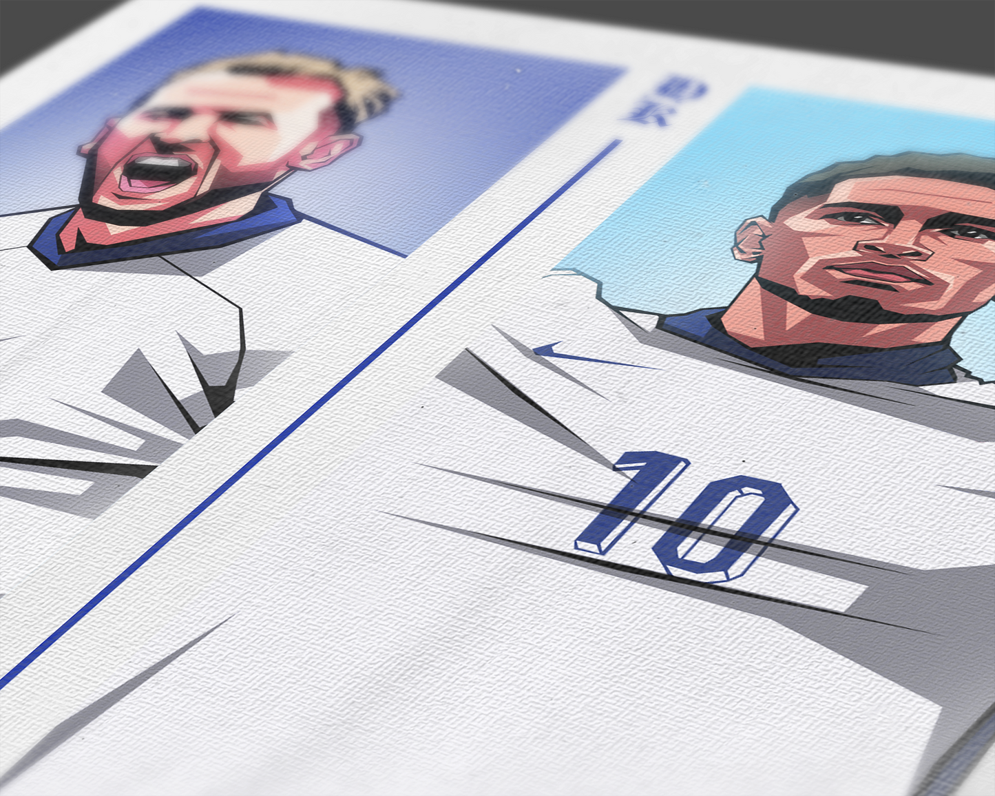 Harry Kane & Jude Bellingham Duo Perpendicular Art Print