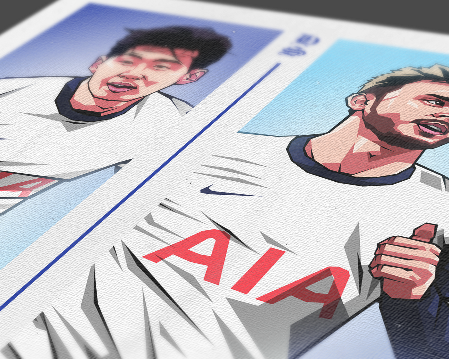 Heung-min Son & James Maddison Duo Perpendicular Art Print