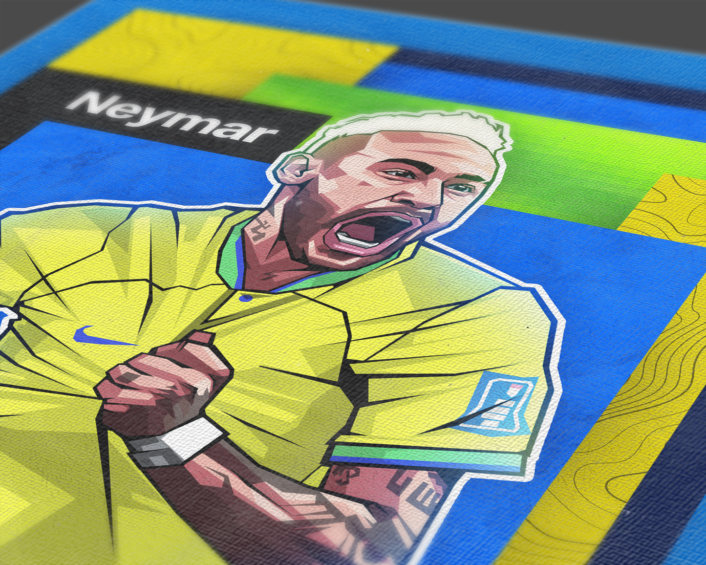 Neymar Jr Mosaic Art Print