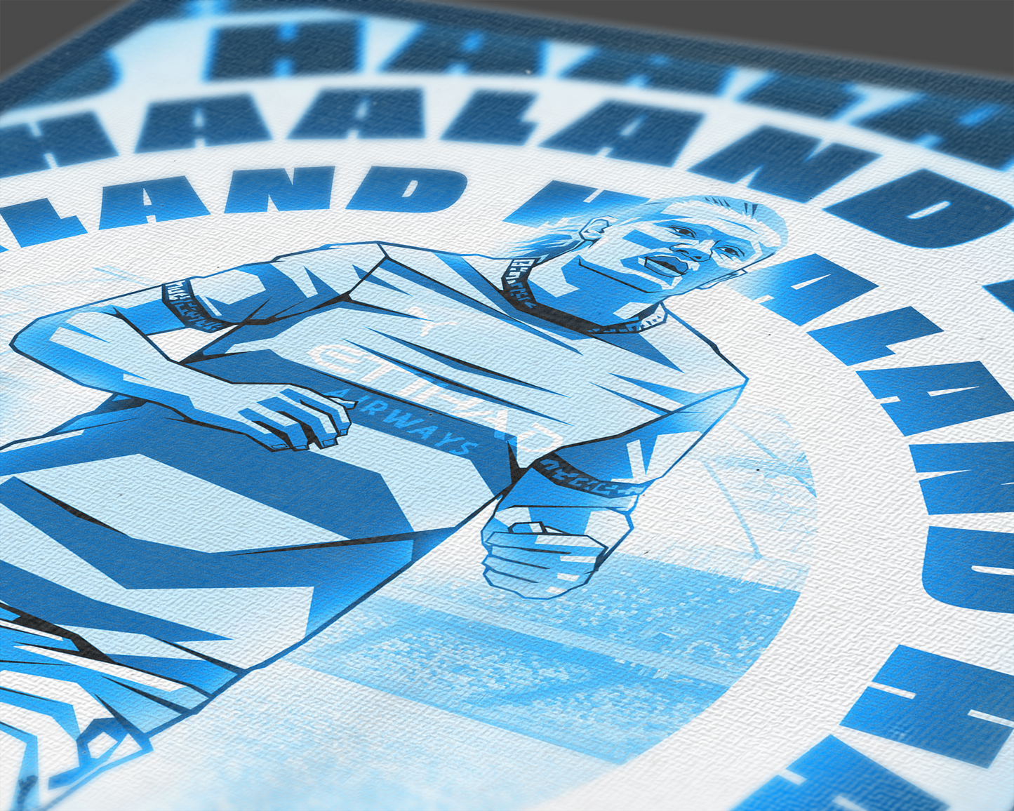 Erling Haaland Radial Art Print