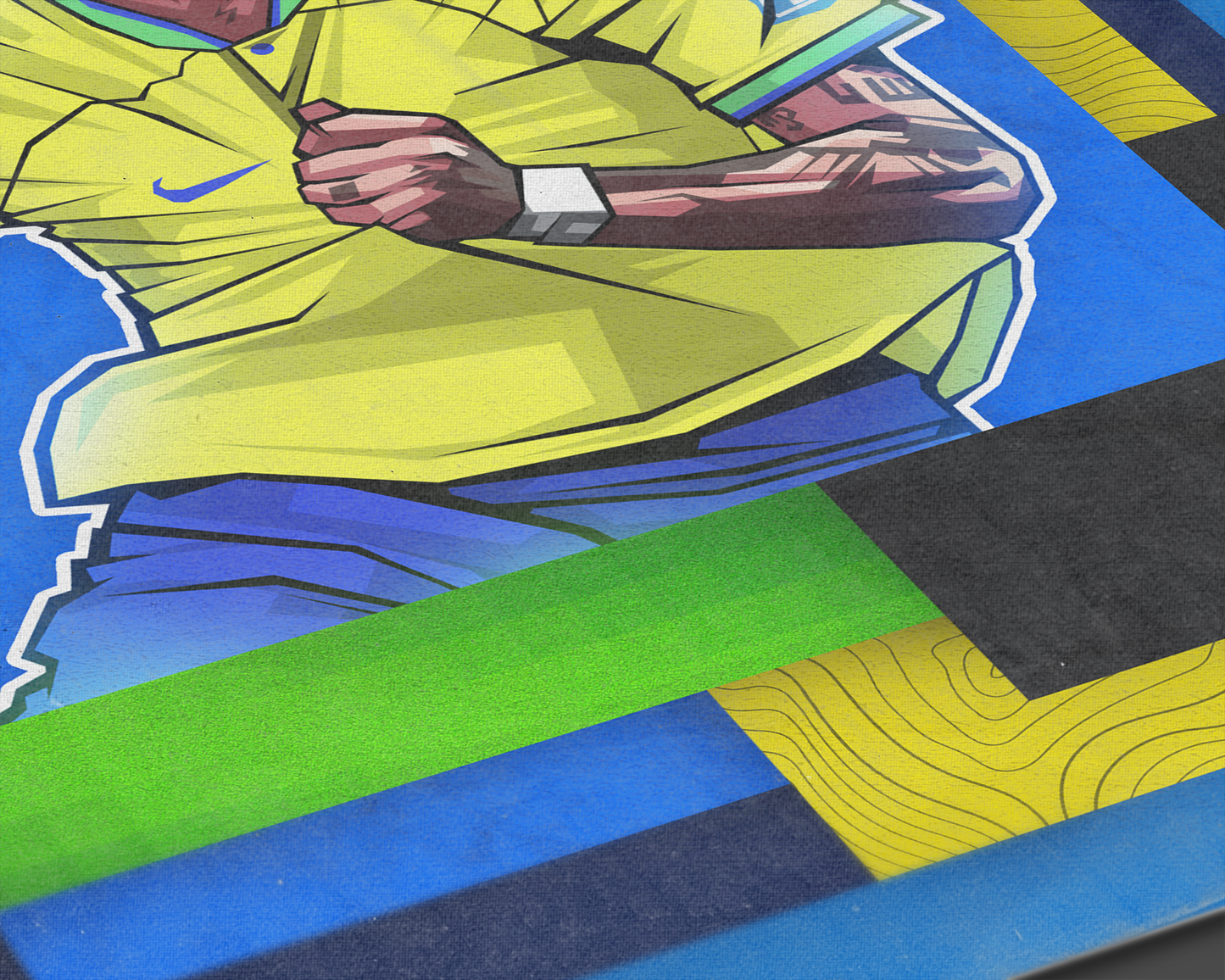 Neymar Jr Mosaic Art Print