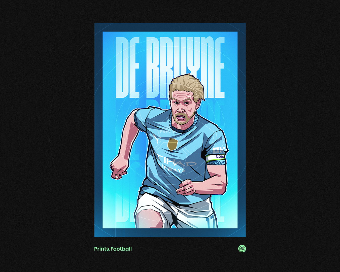Kevin De Bruyne Glow Art Print