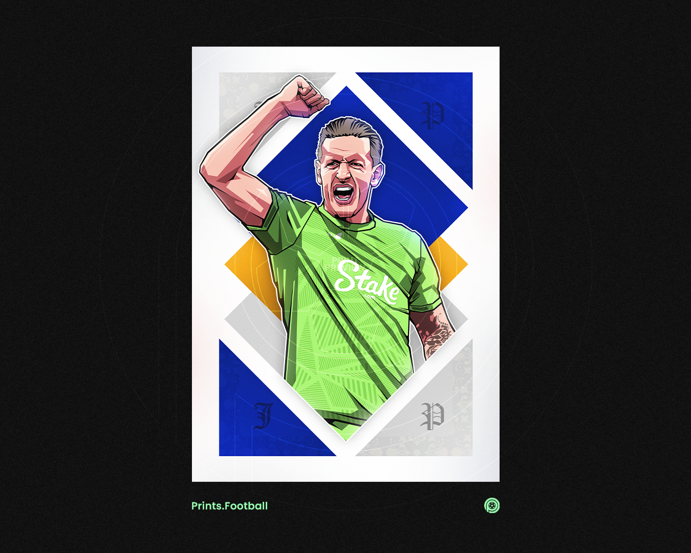 Jordan Pickford Diamonds Art Print