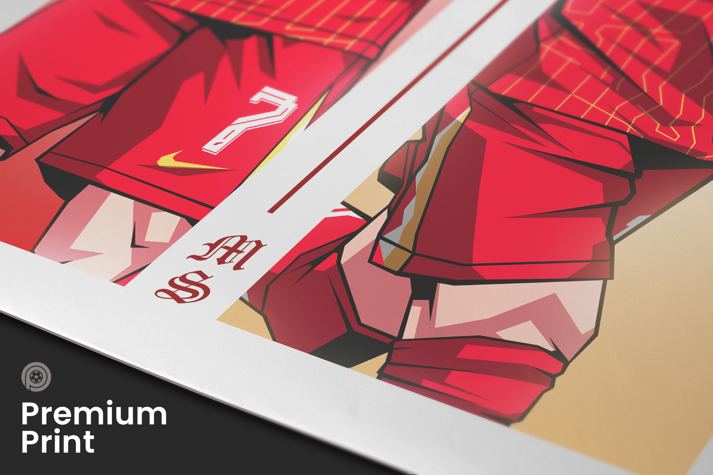 Luis Díaz & Mohamed Salah Duo Perpendicular Art Print