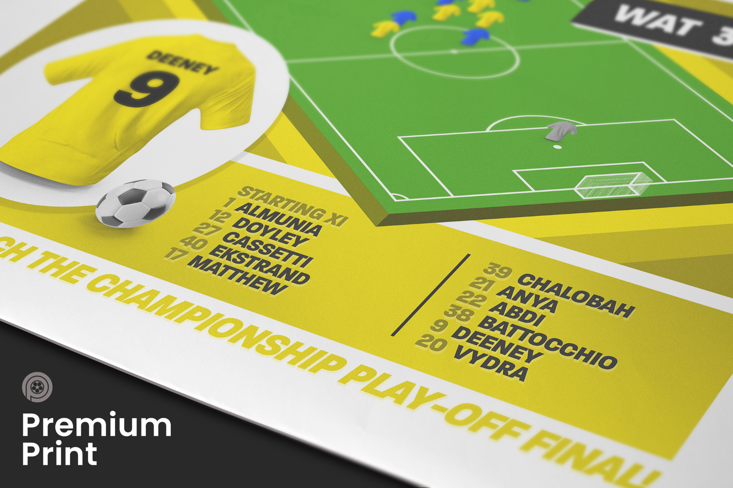 Troy Deeney GOAL vs Leicester | Art Print | 2012/13 Championship Play-Off Semi-Final | Watford