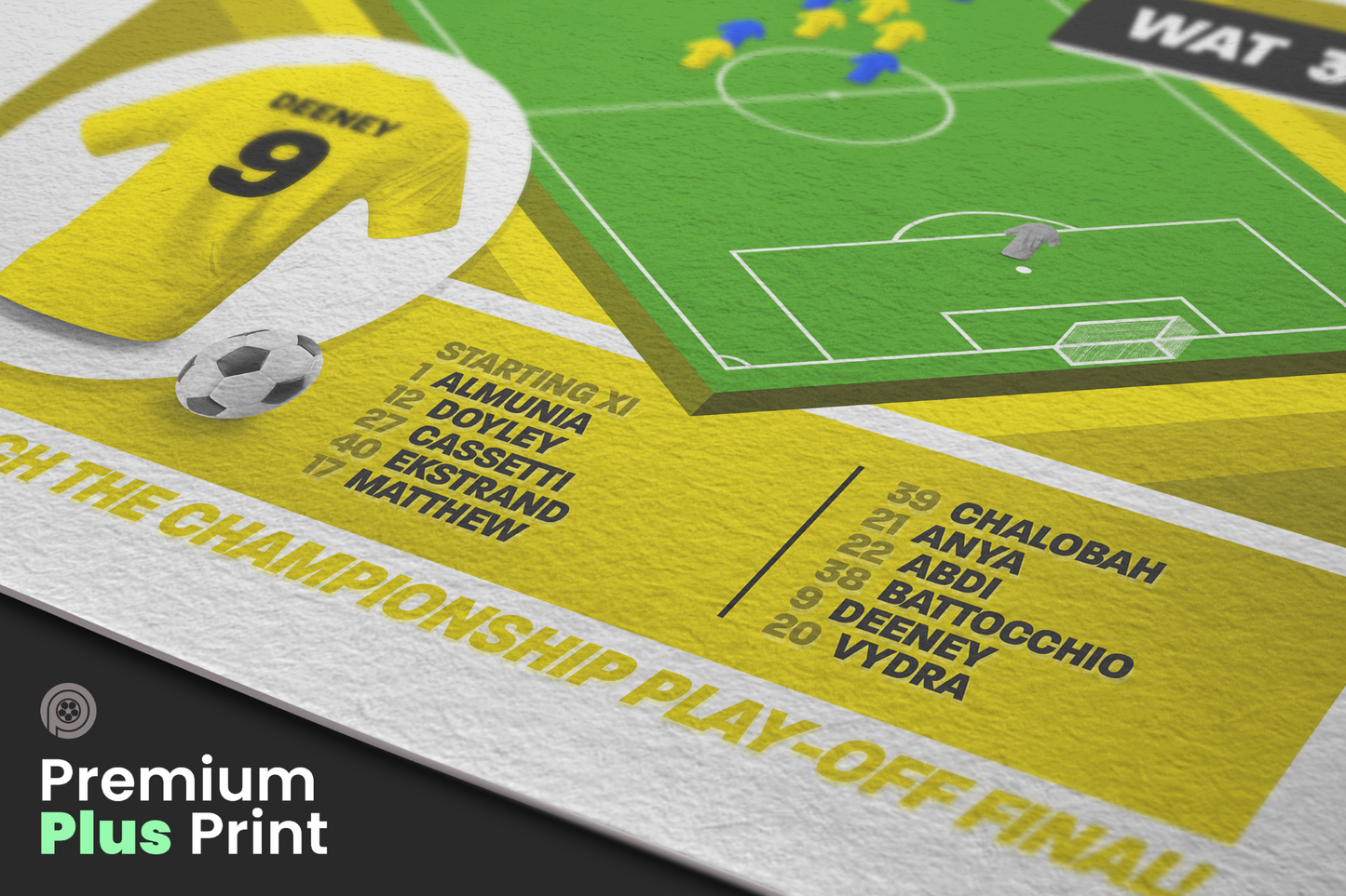 Troy Deeney GOAL vs Leicester | Art Print | 2012/13 Championship Play-Off Semi-Final | Watford