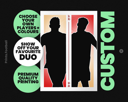 Custom Football Player Duo Art Print