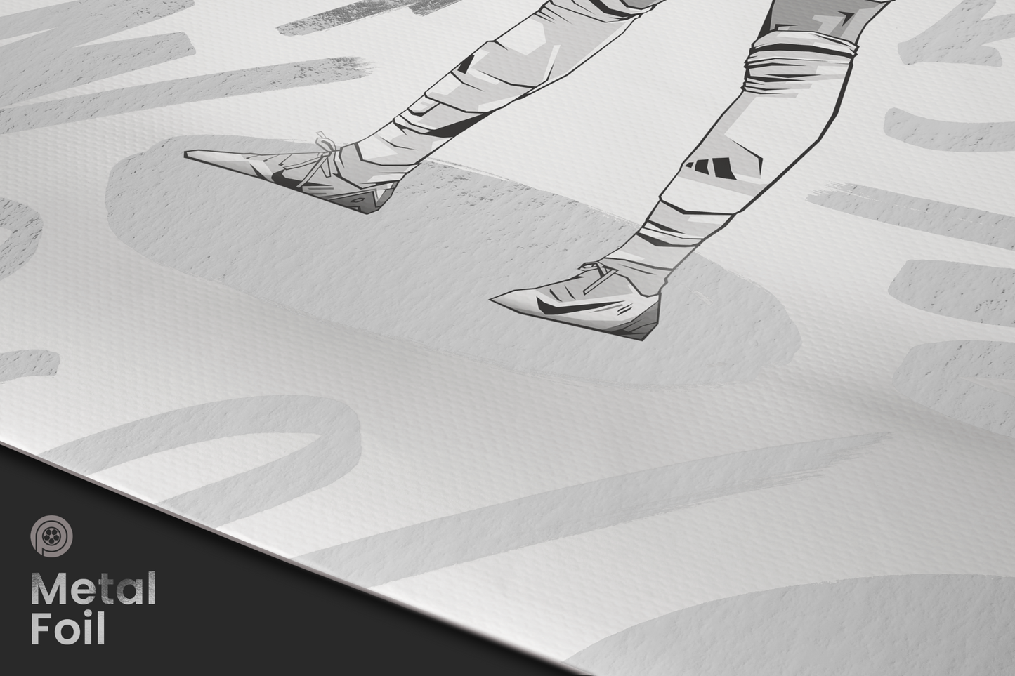 Kylian Mbappé Special Edition Silver Foil Marker Art Print