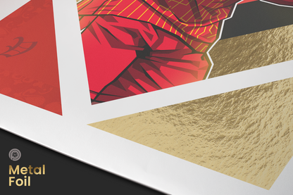 Virgil Van Dijk Limited Edition Gold Foil Diamonds Art Print