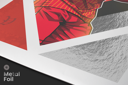 Virgil Van Dijk Special Edition Silver Foil Diamonds Art Print