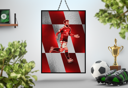 Bruno Fernandes Special Edition Silver Foil Sections Art Print