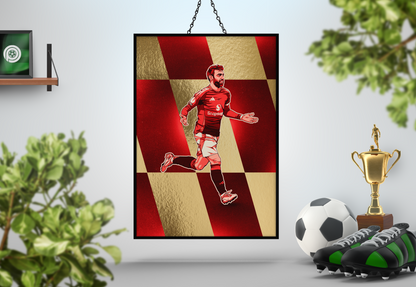 Bruno Fernandes Limited Edition Gold Foil Sections Art Print