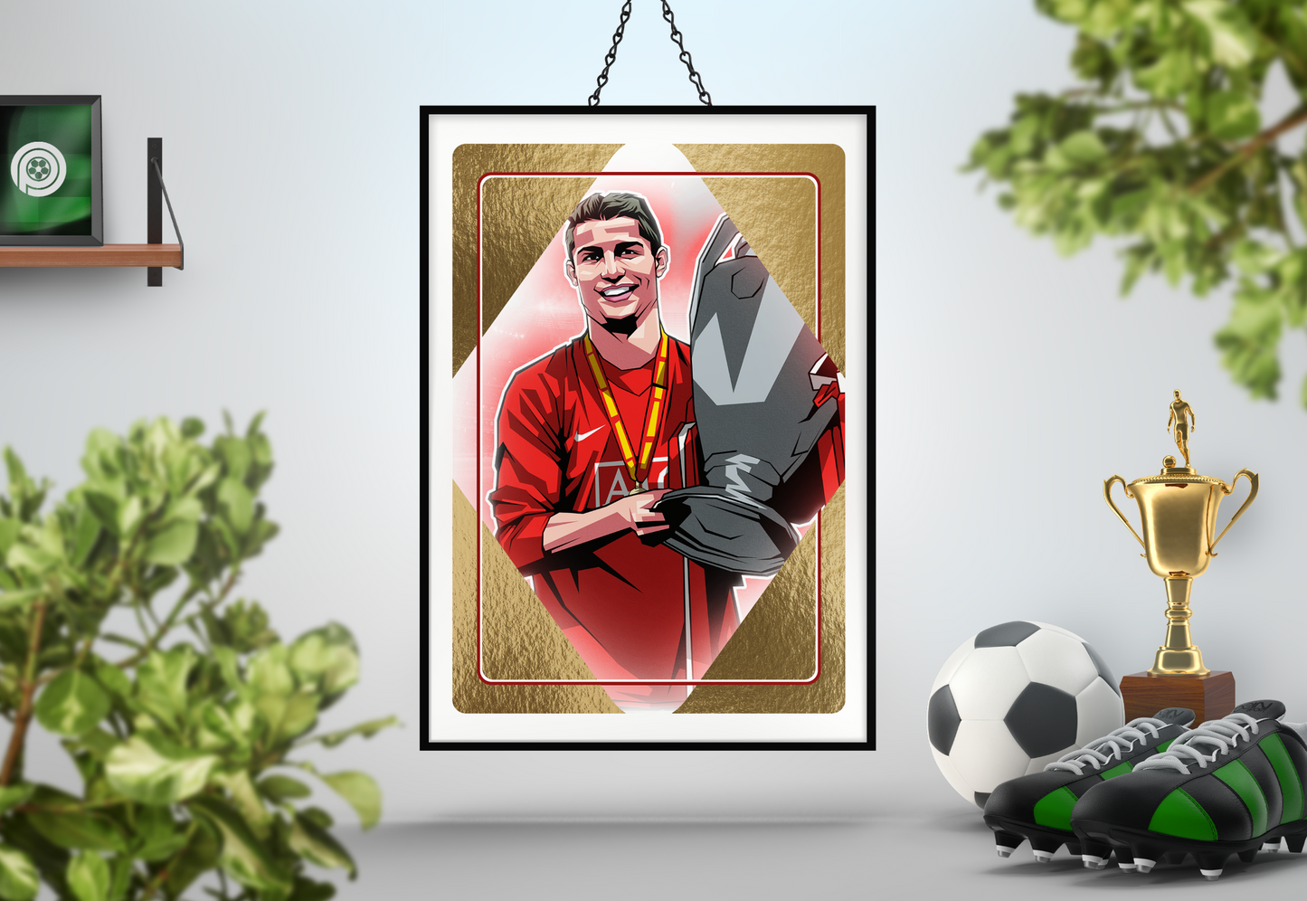 Cristiano Ronaldo Limited Edition Gold Foil Playing Card Art Print