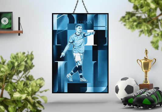 Phil Foden Collage Art Print