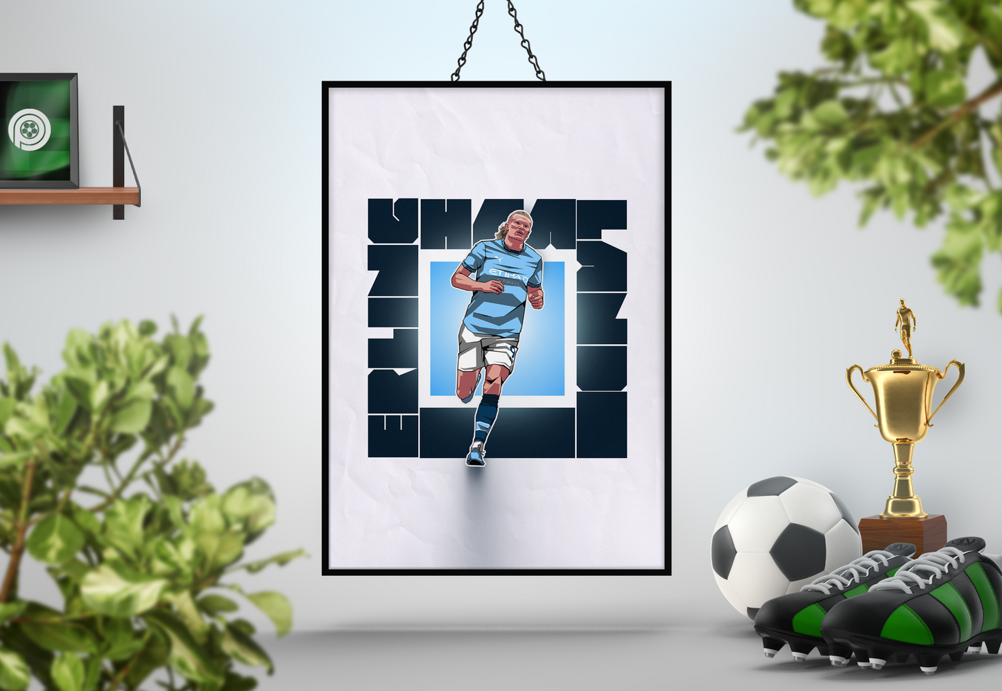 Erling Haaland Cube Art Print